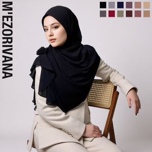 Hijab Lungo Quadrato in Voile di Cotone Morbido e Setoso, Traspirante, per Uso Quotidiano delle Donne Musulmane - Product Image 2