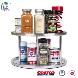 360 gradi giradischi 2 Tier Design in acciaio inox <span class=keywords><strong>Lazy</strong></span> <span class=keywords><strong>Susan</strong></span> tavolo da pranzo per la casa - Product Image 4