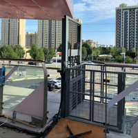 Özelleştirilmiş Yük 0.5~2 Ton Küçük Yük Asansörleri Kılavuz Raylı Hidrolik Asansör Yük Asansörü Depo İki Basit Kaldırma Platformu