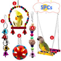 Oiseau perruche Cage balançoire mâcher coloré jouets debout suspendu hamac perchoir escalade échelle perroquet Cage jouets pour petits perroquets