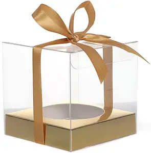 热销食品包装PVC甜点礼品纸蛋糕盒带透明透明盒蛋糕包装盒