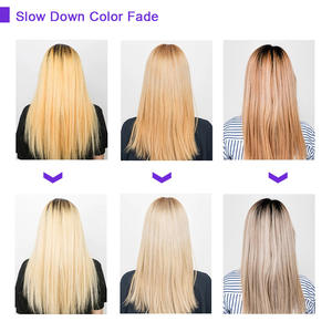 Champú y Acondicionador Morado de Calidad Profesional, Champú Iluminador del Color Sin Silicona de Marca Privada para Cabello Rubio - Product Image 4