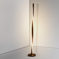 Lampadaire LED d'angle noir minimaliste TOGETHER pour salon, style nordique moderne de luxe en fer, pour décoration intérieure
