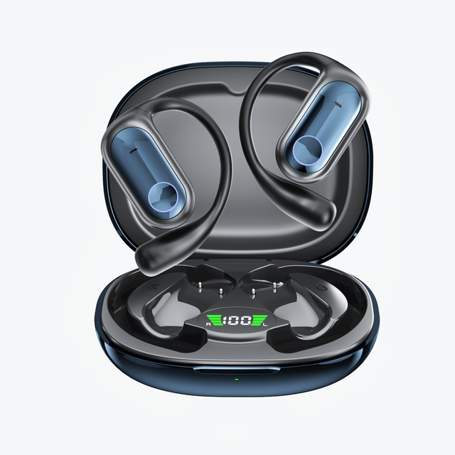 OWS for Wireless TWS Earbuds with AI Voice Translator Transparent Headset with LED Battery Indicator and Open Ear Design