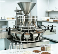 Système de remplissage automatique à 8 stations avec pompe à rotor servo haute précision pour boissons, aliments, ketchup et pâtes épaisses en bouteille