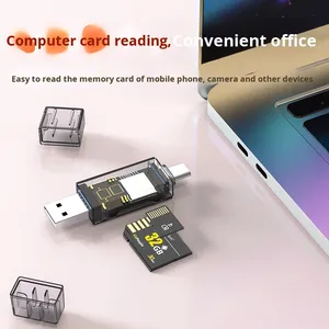 <span class=keywords><strong>Convertitore</strong></span> OTG <span class=keywords><strong>USB</strong></span> Type-C a <span class=keywords><strong>SD</strong></span>/TF Due-in-Uno Multifunzione Lettore di Schede Esterno <span class=keywords><strong>USB</strong></span> 2.0 ad Alta Velocità per Fotocamera e Telefono Cellulare - Product Image 2