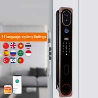 Gran oferta, cerradura de puerta segura Digital automática de alta seguridad con huellas dactilares para el hogar, cerradura de puerta Exterior inteligente con reconocimiento facial 3D