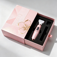 Boîte cadeau coulissante personnalisée pour rasoir électrique avec plateau en blister écologique pour marque de soins personnels