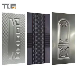 2024 New Mould Pressed Panel Metal Door Skin Cold Rolling Galvanized Sheet Steel High Gloss Melamine Interior Door Skin