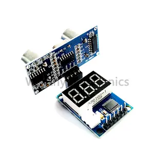 Ultrasonic sensor module distance measuring transducer for detector ranging with HC-SR04 digital display control board