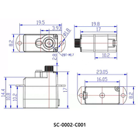 Moteur Micro DC SC-0002-C001 6V 0.7kg.cm à Engrenage Métallique, Servo Série TTL pour Modèles RC, Articulations de Robots, Kits DIY et Kits Éducatifs