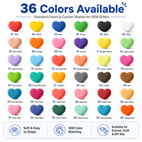 Kit de Arcilla de Secado al Aire de 36 Colores al por Mayor, Arcilla para Modelar de Marca Privada para Vendedores de Comercio Electrónico, Suministro a Granel, Juguete Educativo DIY de Fábrica