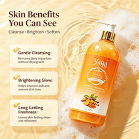 Gel Douche Exfoliant Éclaircissant au Curcuma et à l'Acide Kojique 1000ML OEM/ODM pour une Peau Lumineuse et Éclatante