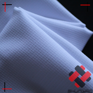 Stile Ripstop 9% elastan poliestere Spandex tessuto <span class=keywords><strong>bianco</strong></span> 4-way elasticizzato per indumento - Product Image 2