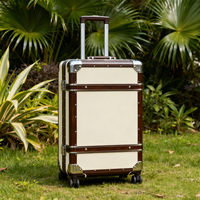 Valise sans fermeture éclair avec cadre en aluminium, valise rigide en polycarbonate avec roulettes pivotantes, valise de voyage avec double serrure TSA