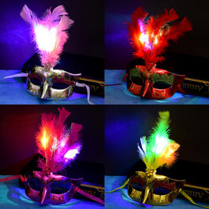 Máscaras de media cara LED P253 para Halloween, accesorios de bar, máscaras de fiesta sexys, venta al por mayor - Product Image 6