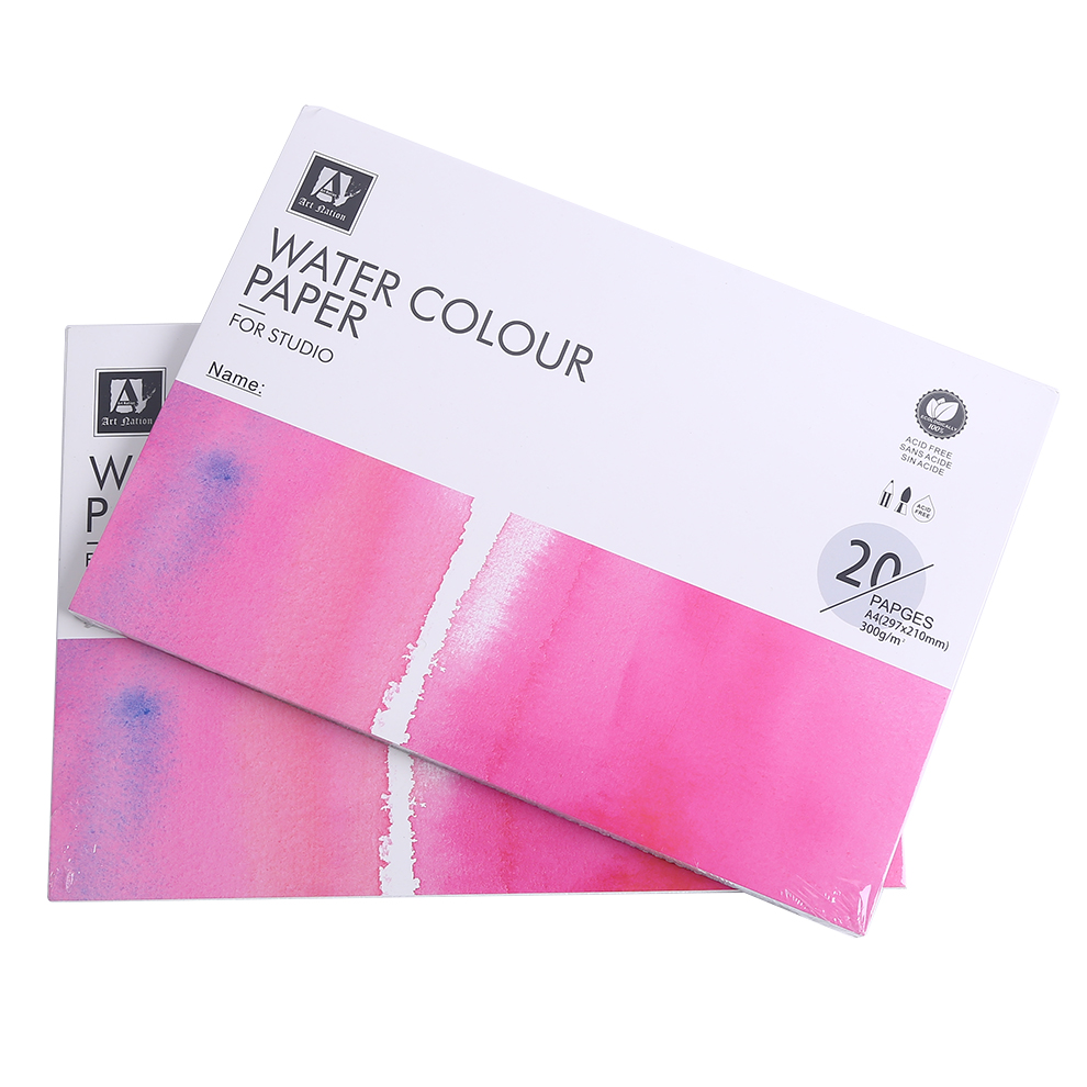 Лидер продаж, бумага для рисования акварелью 300 г/м2, 20 страниц