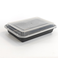 Boîte de nourriture Restaurant to Go 16oz 24oz 28oz 38oz Récipient à emporter rectangulaire en plastique jetable pour aliments