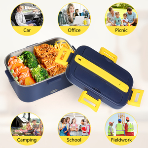 B10-1294 Haushalt 2-in-1 Tragbare Lunchbox-Sets Sicherer Edelstahl Speisenwärmer Elektrische Lunchbox Mit Tragetasche - Product Image 5