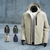 Blouson Bomber Décontracté Homme Style Urbain Extérieur à Capuche Automne Hiver Chaud Grande Taille Respirant Léger Fermeture Éclair Avant