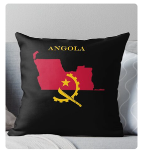 Capa de Almofada Decorativa Quadrada de Poliéster Macio com Bandeira de Angola, Lavável, para Sofá, Cama e Carro – Atacado - Product Image 5