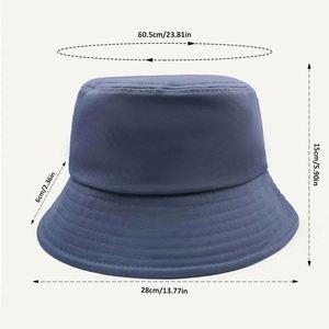 Gorra de Pescador de Algodón Lisa Personalizada, Gorro Tipo Bucket en Blanco, Gorras Promocionales con Logotipo Personalizado - Product Image 5