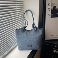 Sac fourre-tout en toile pour femme, style coréen 2026, avec pendentif fleur 3D, en PU, grande capacité, pour usage quotidien