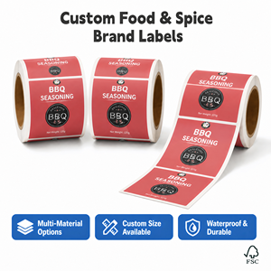 Custom High Quality Manufacturer Printed Glossy <b>Spice</b> Food Hot Pepper Sauce Food Sticker <b>Label</b> - Product Image 2