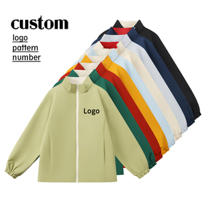 Unisex otoño impermeable a prueba de viento Casual ligero con capucha cuello alto cierre de cremallera águila alemana tejido sólido - Product Image 6