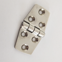 Charnière marine robuste en acier inoxydable 316 - Charnière de trappe à 6 trous polie miroir pour yacht, bateau, camping-car et usage extérieur