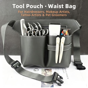Sacoche à outils en cuir, sacoche de ceinture, organiseur pour coiffeurs, maquilleurs, tatoueurs, toilettage d'animaux - Product Image 1
