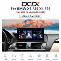Radio para Auto con Sistema Linux de 10.25/12.3 Pulgadas para BMW X3 F25 X4 F26 CIC/NBT (2011-2017), Unidad Principal Multimedia Inalámbrica con Android Auto y CarPlay