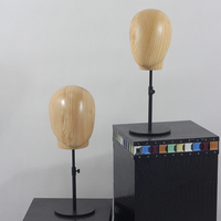 Tête de mannequin en bois pour l'affichage de chapeaux en gros, modèle de tête de mannequin en bois pour boutique