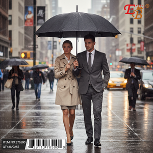 Modern 45\" Black <b>Automatic</b> <b>Umbrella</b> 48PCS/CS 8K Silk Straight and Three-Folding Travel <b>Umbrella</b> with Auto Open Function - Product Image 3