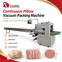 Machine d'emballage horizontale sous vide haute vitesse pour viande, saucisses, poulet, bœuf, bacon, steak, machine d'emballage en forme de coussin