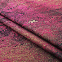 Tissu Jacquard Brocart Fluide Peinture à l'Huile Effet Étoilé Doré Teint en Fil pour Jupe Visage de Cheval et Tissu Haut de Gamme