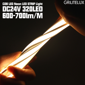 COB Neon LED Strip Neutral White 4000K Ra90 10W/m Slim Size for Office <b>Corridor</b> Channel Project - Product Image 2