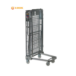 Nestable Four Sides Foldable <strong>a</strong> Frame Roll Cage <strong>Container</strong> for Supermarket <strong>Transportation</strong> - Product Image 1