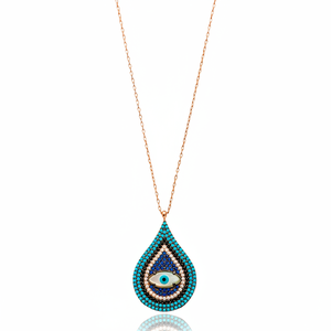 ร้อนขายผสมหินออกแบบตารูปร่างจี้ตุรกีขายส่ง Handcrafted 925เครื่องประดับเงินที่มีราคาโรงงาน - Product Image 2
