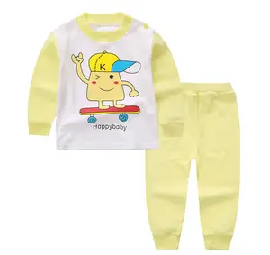 Conjunto de camisetas de algodón para niños al por mayor, conjuntos de camisas personalizadas para niñas con pantalones de proveedor de ropa para niños