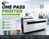New I3200 Single Pass Digital Inkjet Printer for Paper Cup Side Wall CMYK 4-Color Dye Ink High-Speed Automatic Feeding