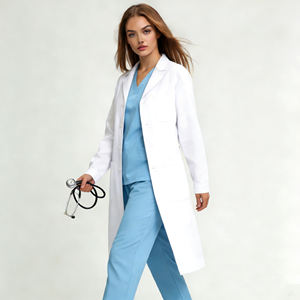 Design personalizzabili in fabbrica uniformi bianche da laboratorio ospedaliero Dropshipping medico infermiere camici da laboratorio bianco <span class=keywords><strong>camice</strong></span> da laboratorio - Product Image 1