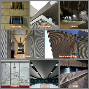 Grille métallique décorative perforée en losanges avec service de découpe pour la décoration intérieure - Product Image 5