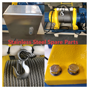 מפעל אולמן ייצר ישירות כננת חשמלית <span class=keywords><strong>1</strong></span> טון עם כבל פלדה מנירוסטה בהתאמה אישית, מנוע WEG, אישור CE ו-ISO, שלט רחוק לסירה - Product Image 4