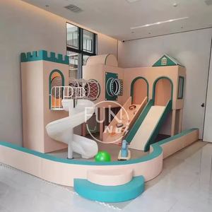 맞춤형 상업용 유아 실내 놀이터 소프트 플레이 볼 풀 장비 세트 작은 어린이 부드러운 놀이터 실내 슬라이드 - Product Image 3