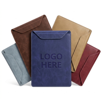 Carnet A4 en cuir PU écologique avec fermeture magnétique, pochette de rangement pour téléphone, porte-stylo - Organiseur de documents couleur personnalisable