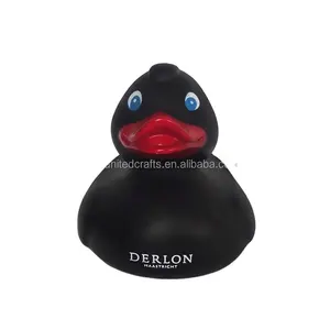 Kunden spezifische schwarze Gummi ente Verschiedene Gummi enten für Kinder Rubber Ducky Bath Toy Float und Squeak Mini Small Yellow Ducks