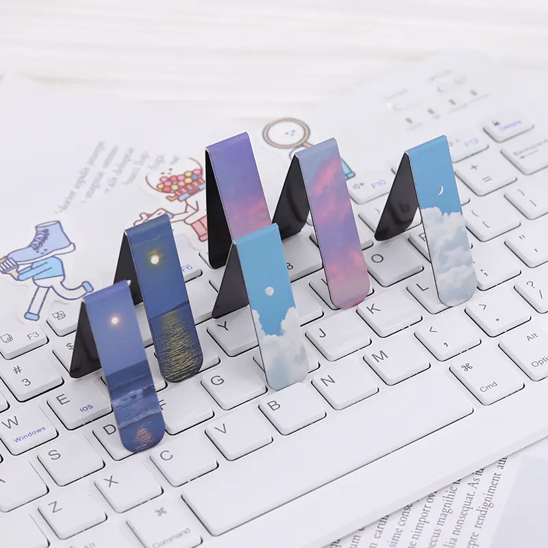 Metallhandwerk Hersteller personalisierte individuelle niedliche Anime-Buchmarke Kawaii magnetische individuelle Magnet-Lesezeichen