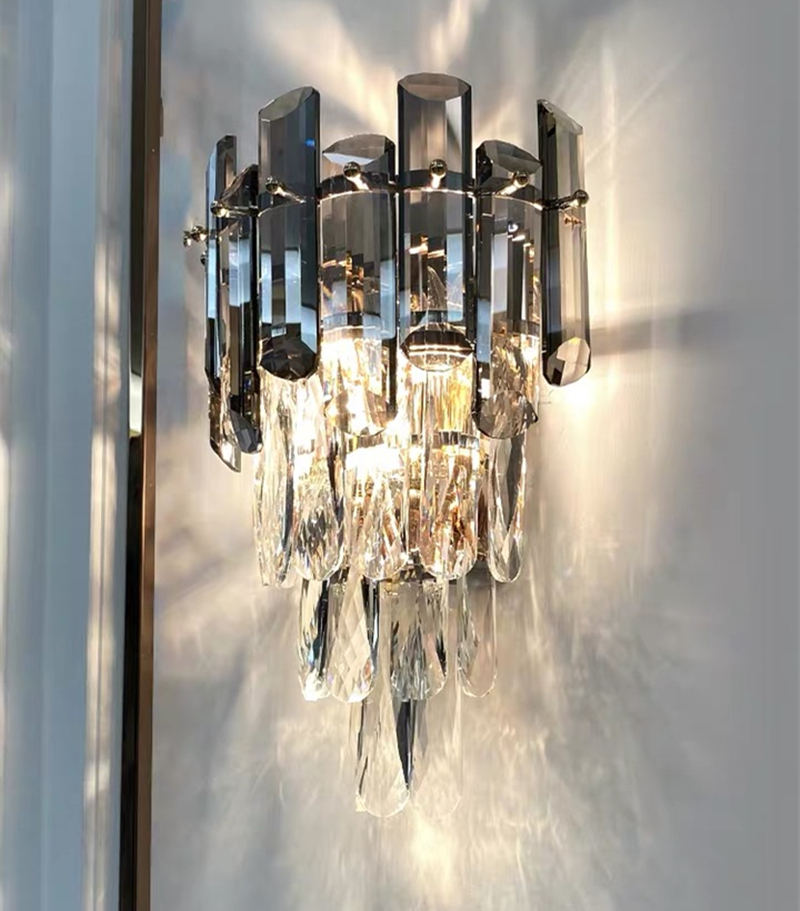 Modern Classic Crystal Bedroom Home Chandeliers Interior Indoor Decorative Metal Luxury Led Wall Sconce Lamp Light · image 5