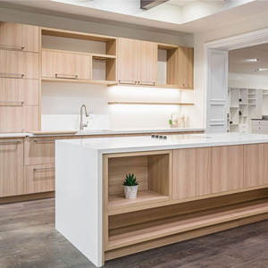 Armoires de cuisine blanches de style shaker, bois massif, îlot <span class=keywords><strong>central</strong></span> de cuisine de luxe, <span class=keywords><strong>table</strong></span> d'îlot de cuisine blanche <span class=keywords><strong>avec</strong></span> rangement - Product Image 2